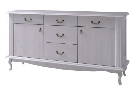 Dressoir / sideboard kast Bignona 07, kleur: wit grenen - 89 x 165 x 47 cm (H x B x D)