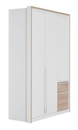 Draaideurkast / kledingkast Cerdanyola 02, kleur: eiken / wit - afmetingen: 216 x 147 x 56 cm (H x B x D)