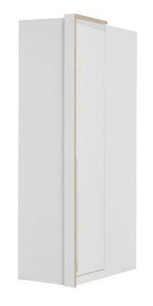 Draaideurkast / hoekkledingkast Cerdanyola 04, kleur: eiken / wit - afmetingen: 216 x 106 x 56 cm (H x B x D)