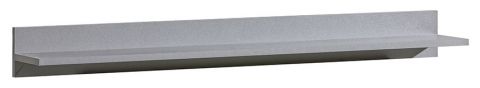 Jeugdkamer / tienerkamer - ophangplank / wandplank Elias 09, kleur: grijs - Afmetingen: 12 x 110 x 18 cm (h x b x d)