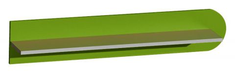 kinderkamer / tienerkamer - wandrek / wandplank Klemens 11, kleur: groen / grijs - afmetingen: 19 x 100 x 17 cm (h x b x d)