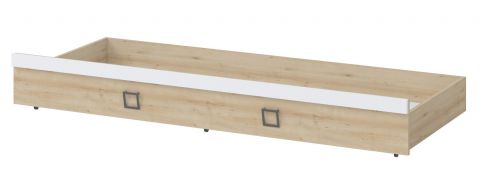 onderschuifbed  voor eenpersoonsbed / logeerbed, kleur: beuken / wit - 80 x 190 cm (B x L)
