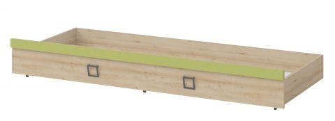 onderschuifbed  voor eenpersoonsbed / logeerbed, kleur: beuken / olijf - 80 x 190 cm (B x L)