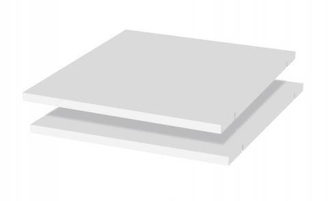 schappen voor kast, set van 2; kleur: wit - afmetingen: 43 x 50 cm (B x D)