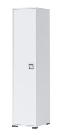 Draaideurkast / kledingkast 10, kleur: wit - Afmetingen: 198 x 44 x 56 cm (H x B x D)