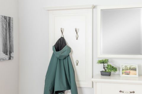 Garderobe / kapstok Falefa 14, kleur: wit - 112 x 70 x 13 cm (h x b x d)