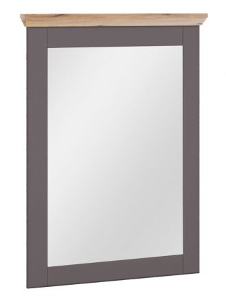 Spiegel Cuenca 11, Kleur: Eiken / Grijs - Afmetingen: 103 x 80 x 6 cm (H x B x D)