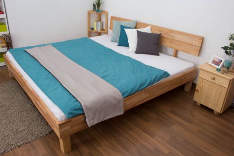 Futonbed / massief houten bed Houten Nature 01 beukenkernhout geolied - ligvlak 200 x 200 cm (b x l)