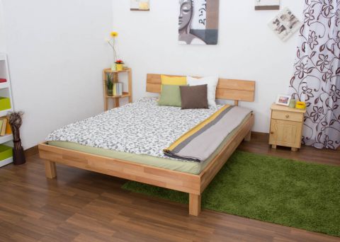 Futonbed / massief houten bed Houten Nature 01 beukenkernhout geolied - ligvlak 160 x 200 cm (b x l)