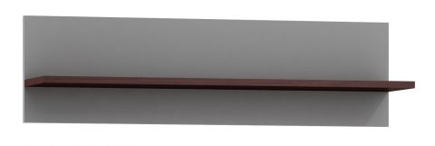 wandrek / hangplank Tabubil 05, kleur: Wengé / Grijs - Afmetingen: 25 x 90 x 21 cm (H x B x D)