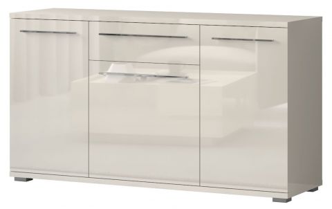 dressoir / ladekast Garim 1, kleur: beige hoogglans - 85 x 150 x 45 cm (h x b x d)