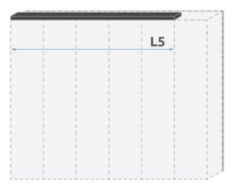Bovenste LED lijst voor draaideurkast / kledingkast Faleasiu en uitbreidingsmodules, kleur: wit - breedte: 227 cm