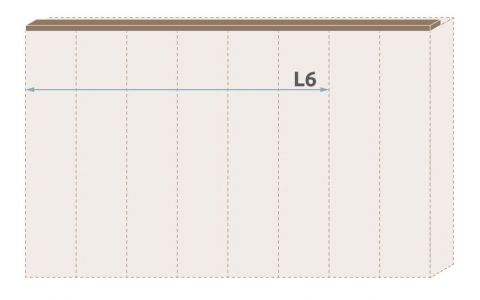 boven lijst voor draaideurkast / kledingkast Gataivai en uitbreidings- aanbouwmodules, set van 2, kleur: walnoten - breedte: 136 cm