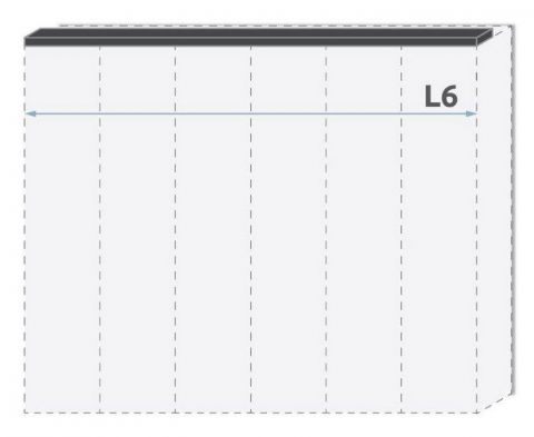 Bovenste LED lijst voor draaideurkast / kledingkast Faleasiu en uitbreidingsmodules, kleur: wit - breedte: 136 cm