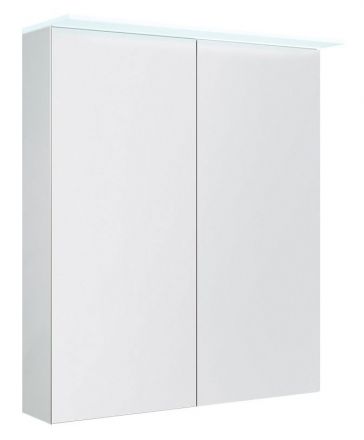 Badkamer - spiegelkast Siliguri 01, kleur: wit glanzend - 70 x 60 x 13 cm (H x B x D)