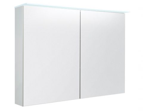 Badkamer - spiegelkast Siliguri 19, kleur: wit glanzend - 70 x 100 x 13 cm (H x B x D)