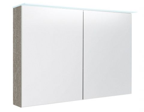 Badkamer - spiegelkast Siliguri 34, kleur: grijs essen - 70 x 120 x 13 cm (H x B x D)
