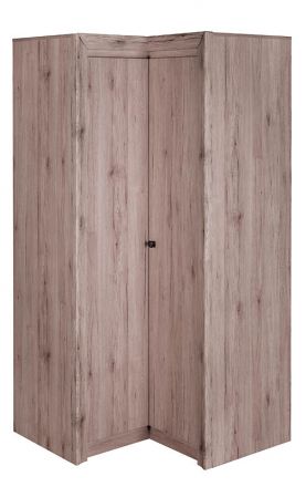 kledingkast / hoekkast Sokone 24 , kleur: Sanremo eiken - 194 x 95 x 95 cm (H x B x D)