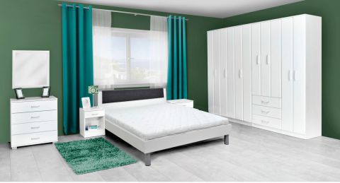 Slaapkamer compleet - Set J Muros, 8 delig,, kleur: wit / grijs