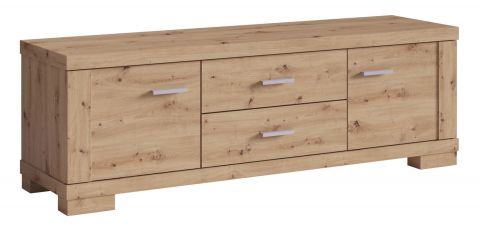 Sideboard / lowboard kast - "Temerin" 19, kleur: rustieke eik - afmetingen: 50 x 150 x 42 cm (H x B x D)