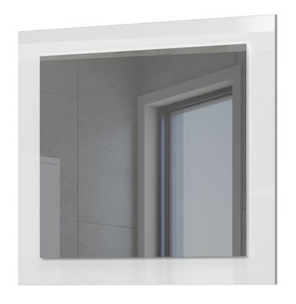 Weißer eleganter Spiegel Faleasiu 05 mit LED-Beleuchtung, 83 x 76 x 3 cm, gut kombinierbar, schlichtes und modernes Design, lange Lebensdauer