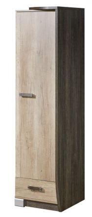 Draaideurkast / kledingkast Sichling 17, kader rechts, kleur: eiken bruin - Afmetingen: 193 x 50 x 58 cm (H x B x D)