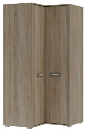 Draaideurkast / hoekkledingkast Kundiawa 38, kleur: licht Sonoma eiken - afmetingen: 200 x 100 x 100 cm (H x B x D)