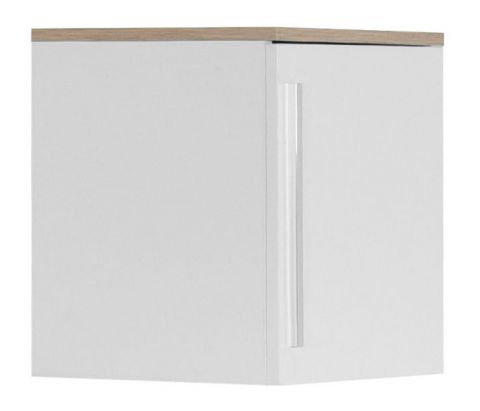 Opzetkast voor draaideurkast/klerenkast Burgos 02, kleur: eiken / wit - 45 x 40 x 38 cm (H x B x D)