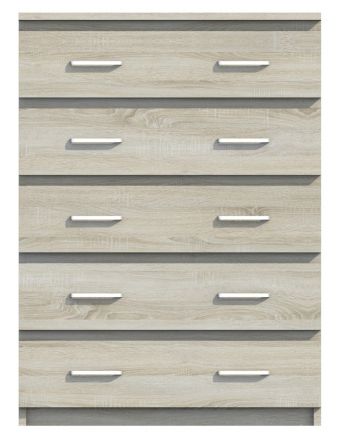  ladekast / dressoir Pamulang 06, kleur: Sonoma eiken - Afmetingen: 112 x 82 x 40 cm (H x B x D)