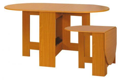 Eettafel / klaptafel Grogol 18, kleur: elzenhout - afmetingen: 148 x 80 cm (B x D)