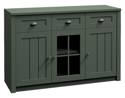 dressoir Segnas 01, kleur: groen - 88 x 130 x 43 cm (h x b x d)