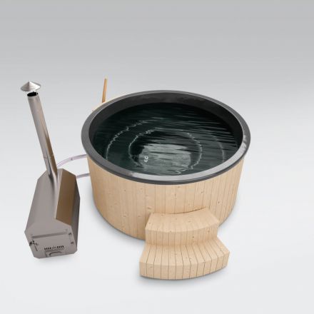 Hot Tub 01 gemaakt van vurenhout, kuip: antraciet, binnendiameter: 200 cm