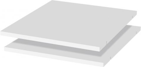 schap voor enkeldeurs Manase uitbreidingsmodule, set van 2, kleur: wit - 48 x 52 cm (B x D)