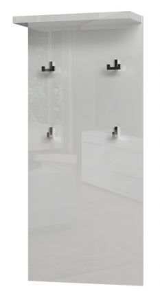 Kapstok / garderobe Garim 55, kleur: wit hoogglans - Afmetingen: 100 x 46 x 17 cm (H x B x D)