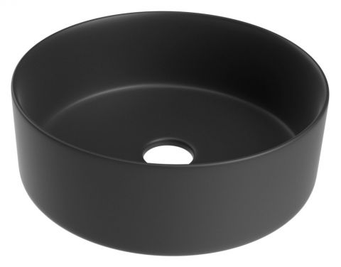 Badkamer - wastafel Dhule 26, kleur: zwart mat - 12 x 36 x 36 cm (H x B x D)