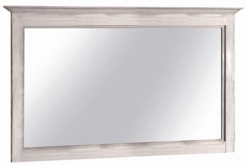 Spiegel "Kilkis" grenen hout oud wit 22 - 79 x 136 x 6 cm (h x b x d)