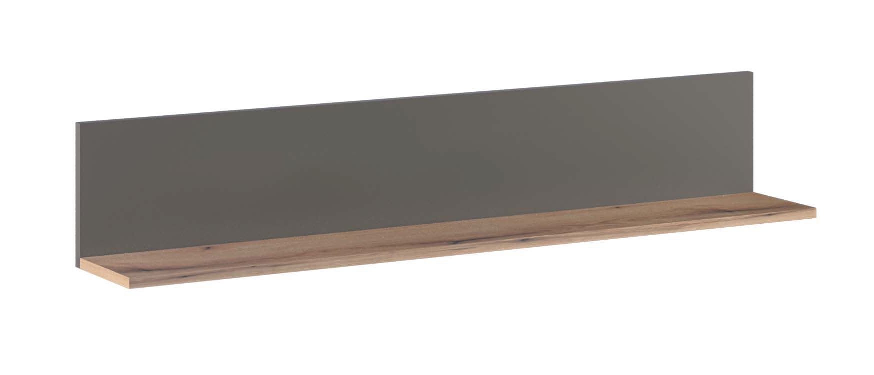 Hangplank / wandplank Sisamon 03, kleur: Artisan eik / grijs - Afmetingen: 24 x 137 x 21 cm (H x B x D)