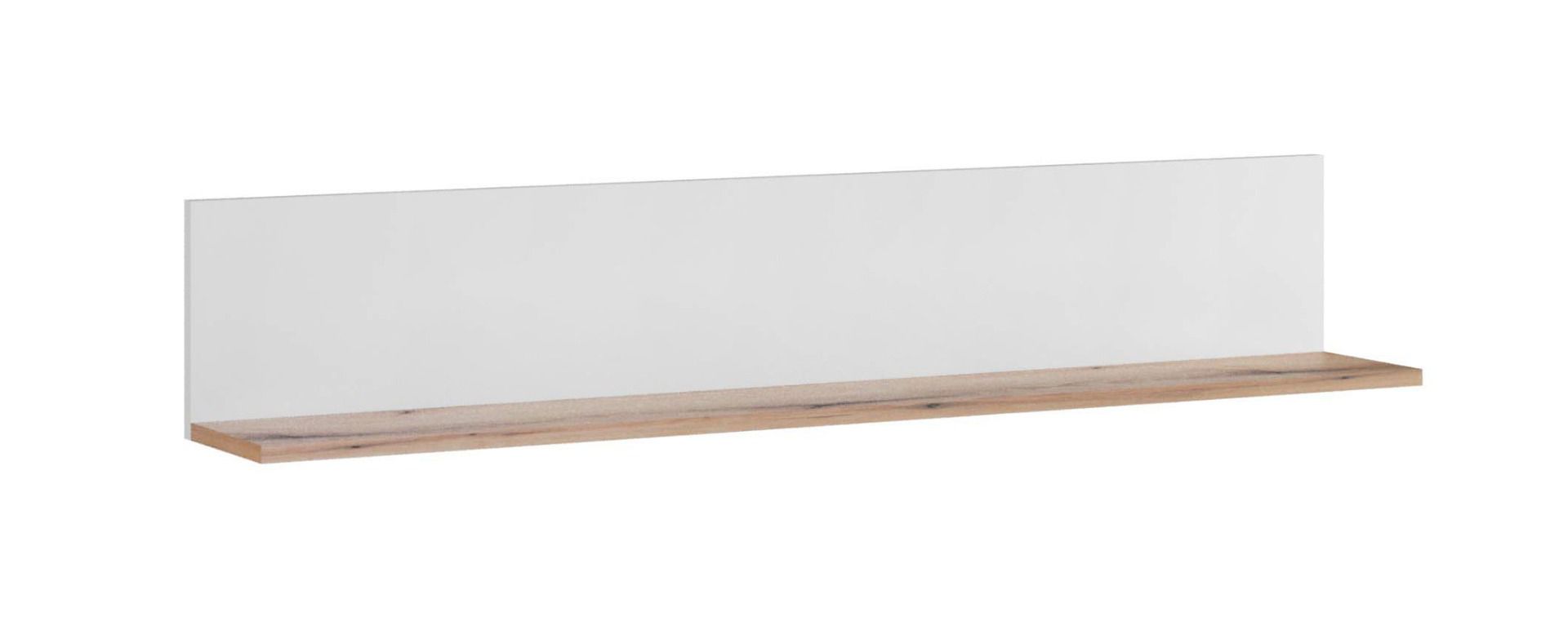 Hangplank / wandplank Sisamon 03, kleur: Artisan eik / wit - Afmetingen: 24 x 137 x 21 cm (H x B x D)
