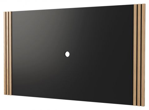 TV achterwand paneel Slatina 17, kleur: eiken / zwart - afmetingen: 100 x 170 x 4 cm (H x B x D)