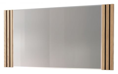 Spiegel Slatina 41, Kleur: eiken / zwart - Afmetingen: 62 x 120 x 4 cm (H x B x D)
