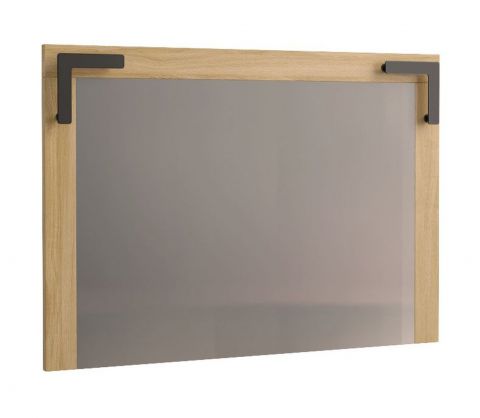 Spiegel Kastav 42, kleur: eiken / zwart - 70 x 100 x 4 cm (h x b x d)