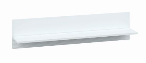 Hangplank / wand schap Heber 13, kleur: wit / witglans - Afmetingen: 28 x 120 x 22 cm (H x B x D)