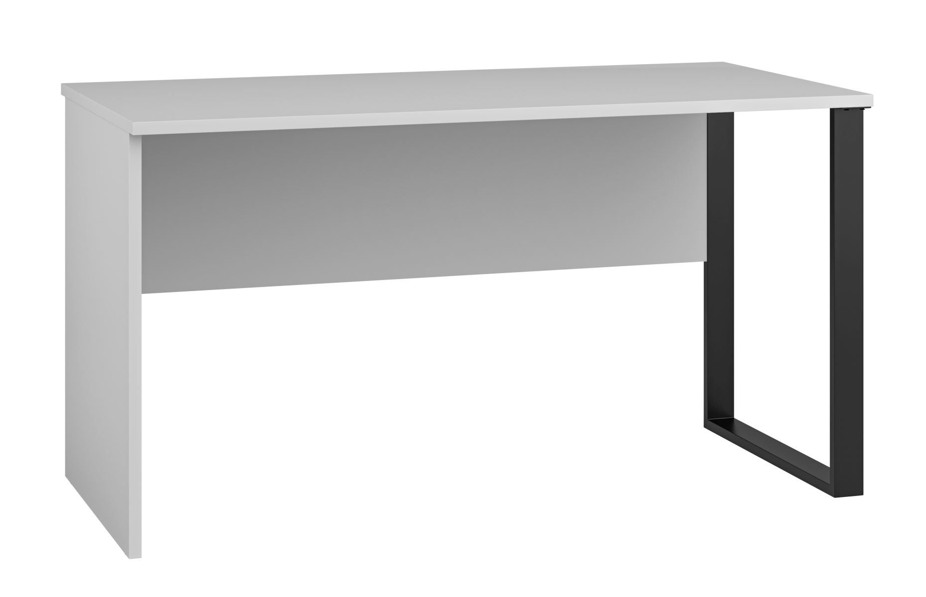 Toivala 12 bureautafel / bureau, kleur: lichtgrijs / zwart - Afmetingen: 75 x 138 x 68 cm (H x B x D)