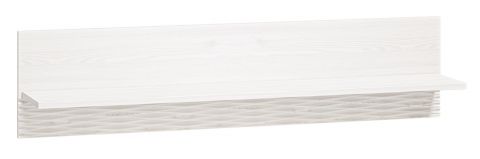  Wandrek / hangplank Ullerslev 12, kleur: wit grenen - afmetingen: 28 x 120 x 22 cm (H x B x D)