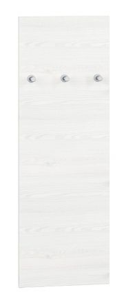 Garderobe / kapstok  Fjends 08, kleur: wit grenen - Afmetingen: 102 x 34 x 2 cm (h x b x d)