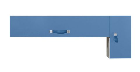 Kinderkamer - Wandmeubel "Felipe" 11, blauw/wit - Afmetingen: 36 x 100 x 30 cm (H x B x D)