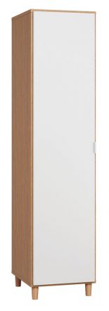 Draaideurkast / kledingkast Arbolita 16, kleur: eiken / wit - Afmetingen: 195 x 47 x 57 cm (H x B x D)