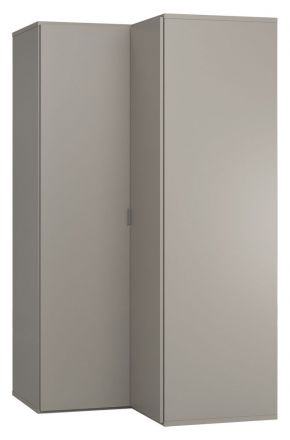 Draaideurkast / hoekkledingkast Bentos 14, kleur: grijs - Afmetingen: 187 x 102 x 104 cm (H x B x D)