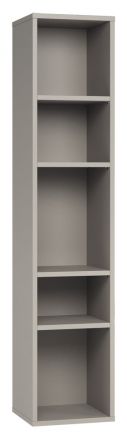 open kast 01, kleur: grijs - Afmetingen: 187 x 39 x 38 cm (H x B x D)