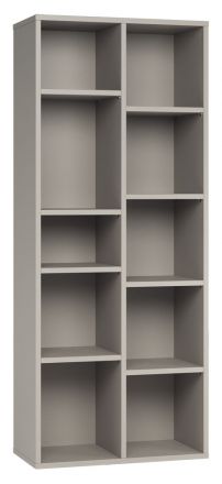 open kast 02, kleur: grijs - Afmetingen: 187 x 76 x 38 cm (H x B x D)